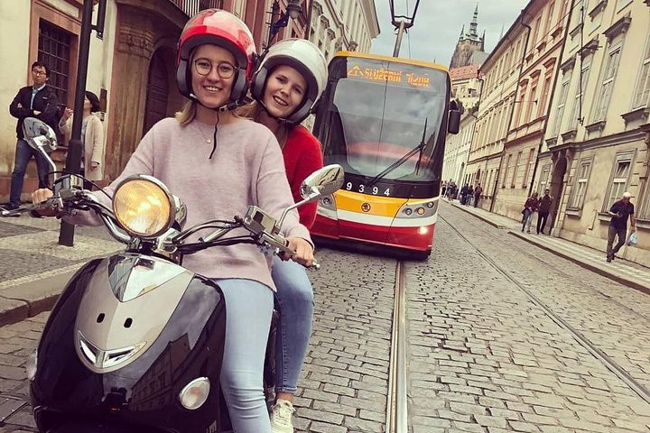 Big scooter tour of Prague, for two (audio guide)