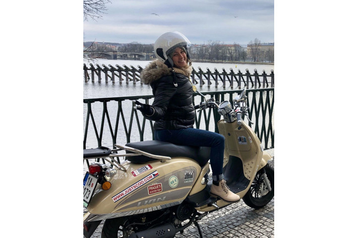 Big scooter tour of Prague, for two (audio guide)