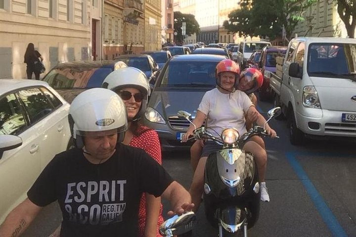 Big scooter tour of Prague, for two (audio guide)