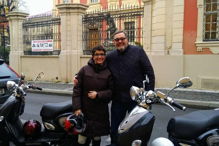 Big scooter tour of Prague, for two (audio guide)